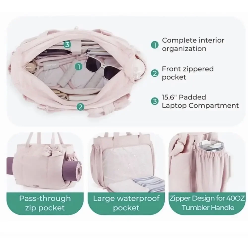 BAGSMART PufferCrossbody Laptop Bag for 15.6